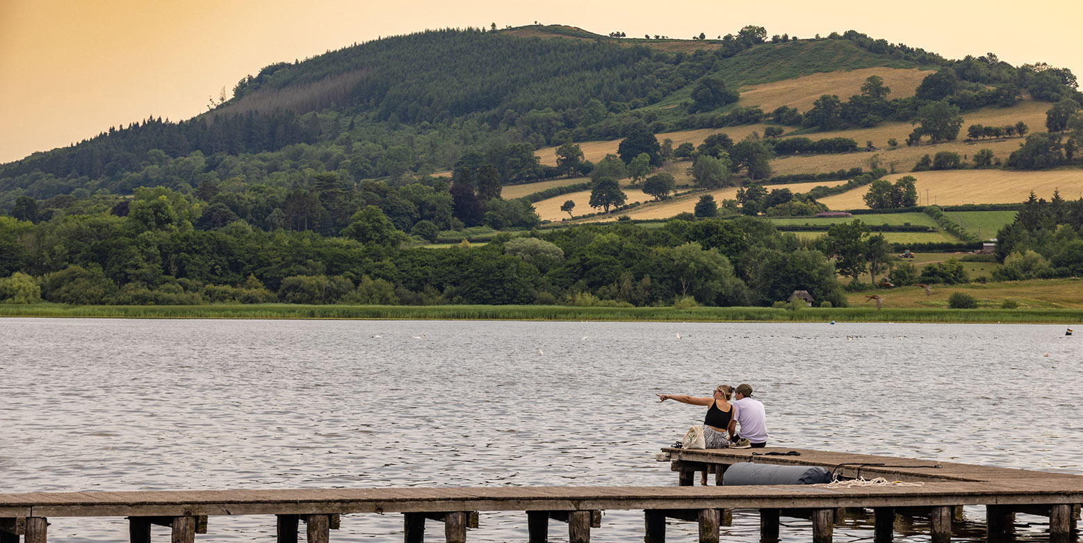 Llangorse Lake is in a spectacular location